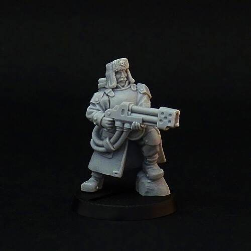 Miniature - Soldier with Flamethrower