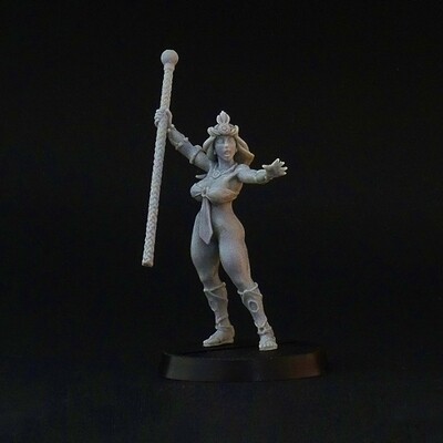 Sorceress - miniature by Brother Vinni, 28mm scale, resin