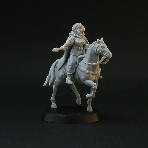 Matilda of Tuscany miniature mounted female knight for SAGA
