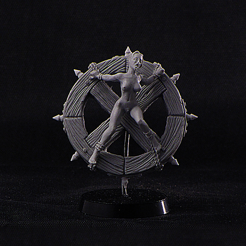 Wheel ver. 2 (Medieval torture device miniature, 28mm)