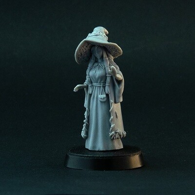 Witch miniature. Fantasy miniature for DnD, D&D and other tabletop RPG