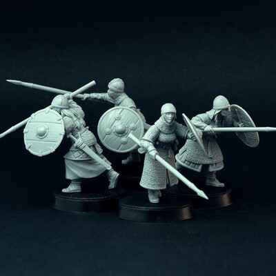 Female Viking miniatures (Mothers of Shields) for SAGA, 28 mm size