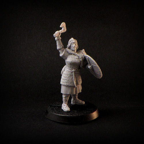 Shield Maiden Warlord, female Viking captain miniature - Brother Vinni