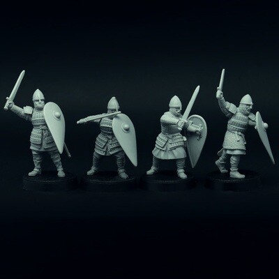 Italo-Norman Knights miniature set for SAGA, 28mm resin miniatures by Brother Vinni