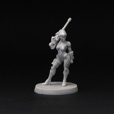Female Sniper miniature, female soldier, guard woman 28mm