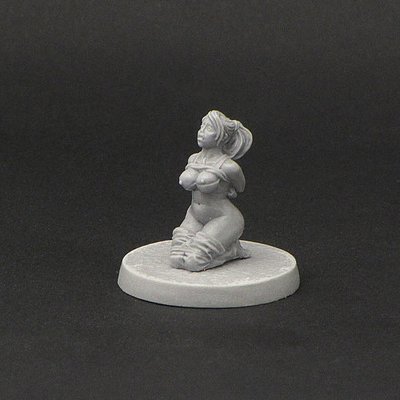 Female submissive #16 (undressed & tied up) 28mm Slave Girl miniature