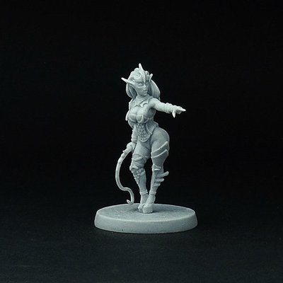 Female Dark Elf Warlock miniature