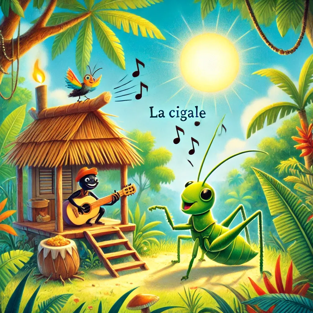 Sikisal ak Foumi (Fab Lafontèn) La Cigale et la fourmi en créole