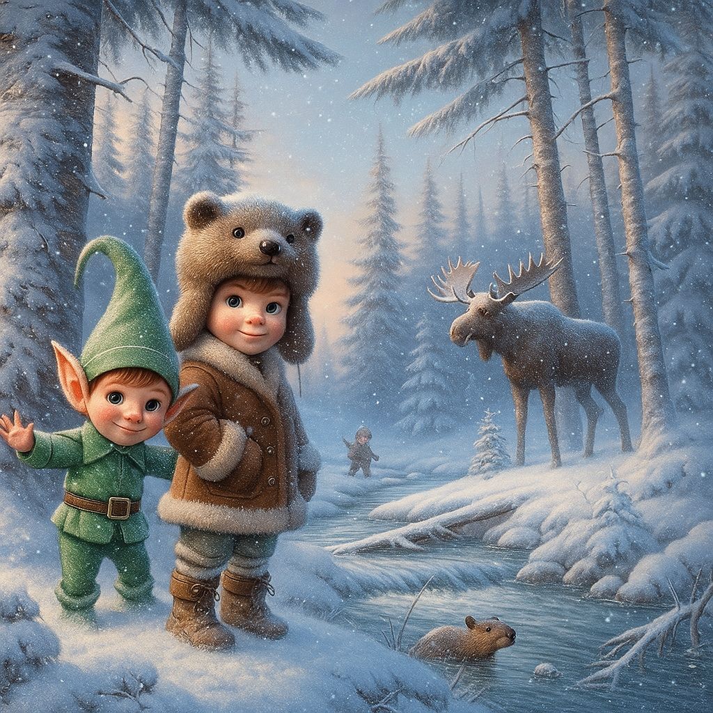 🎶 Théo et Alex le Lutin – Une Aventure Magique au Cœur de l’Hiver ❄️