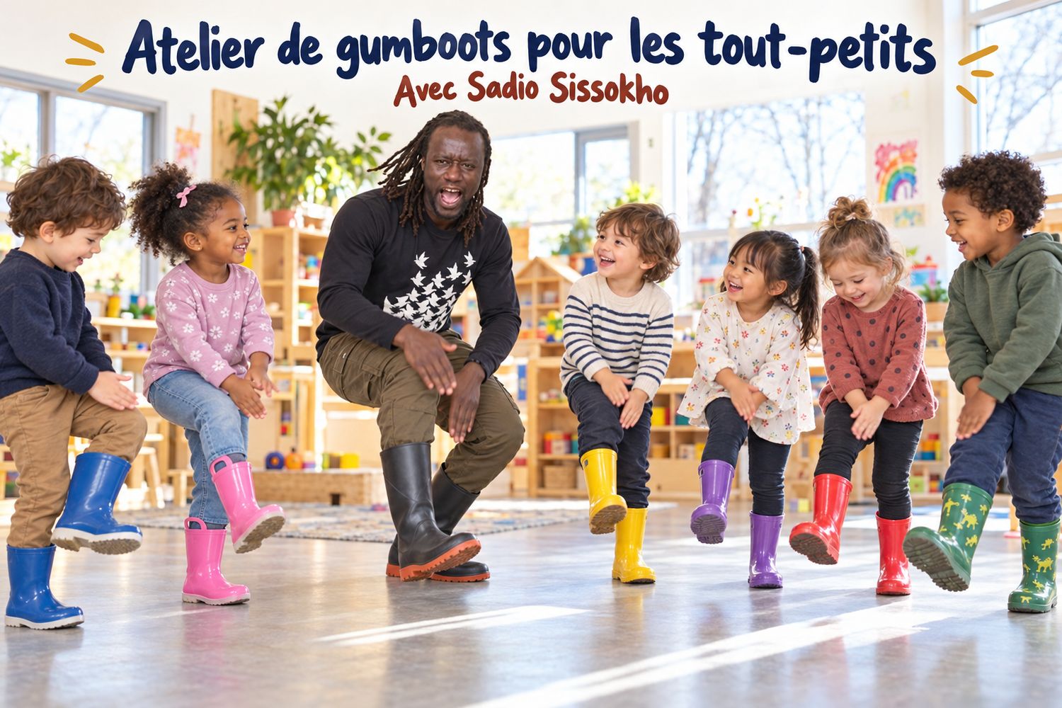 Atelier de gumboots  pour les tout-petits - Sadio Sissokho