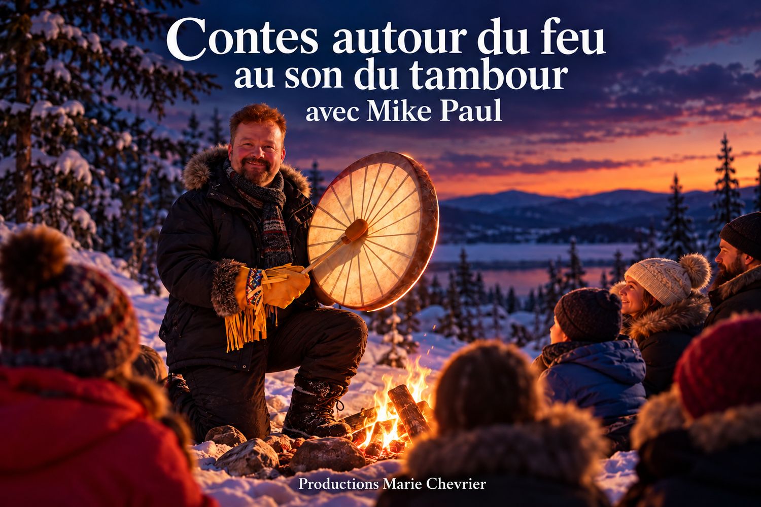 Contes autour du feu et au son du tambour avec Mike Paul
