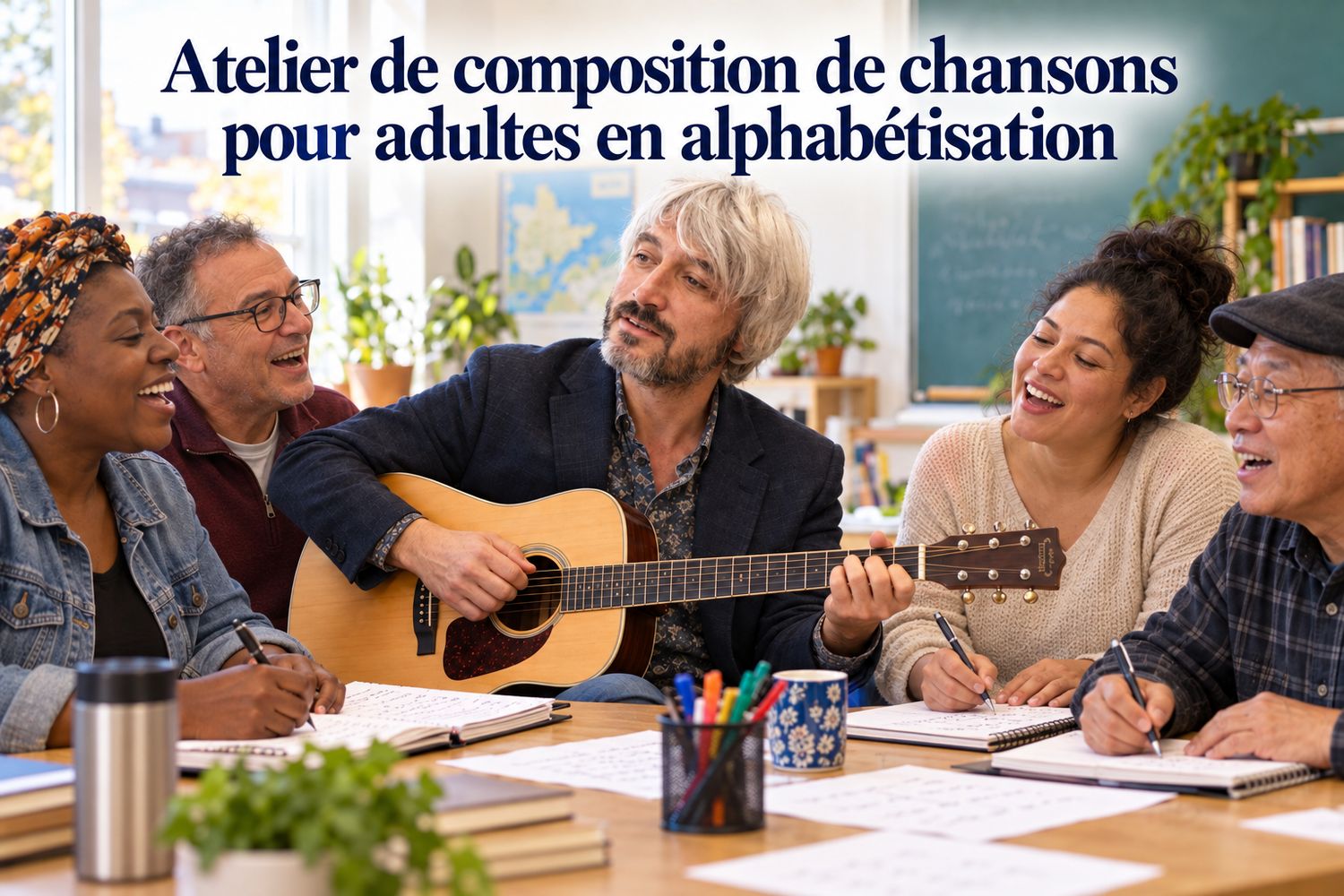 Le Pêcheur de mots pour des adultes en alphabétisation