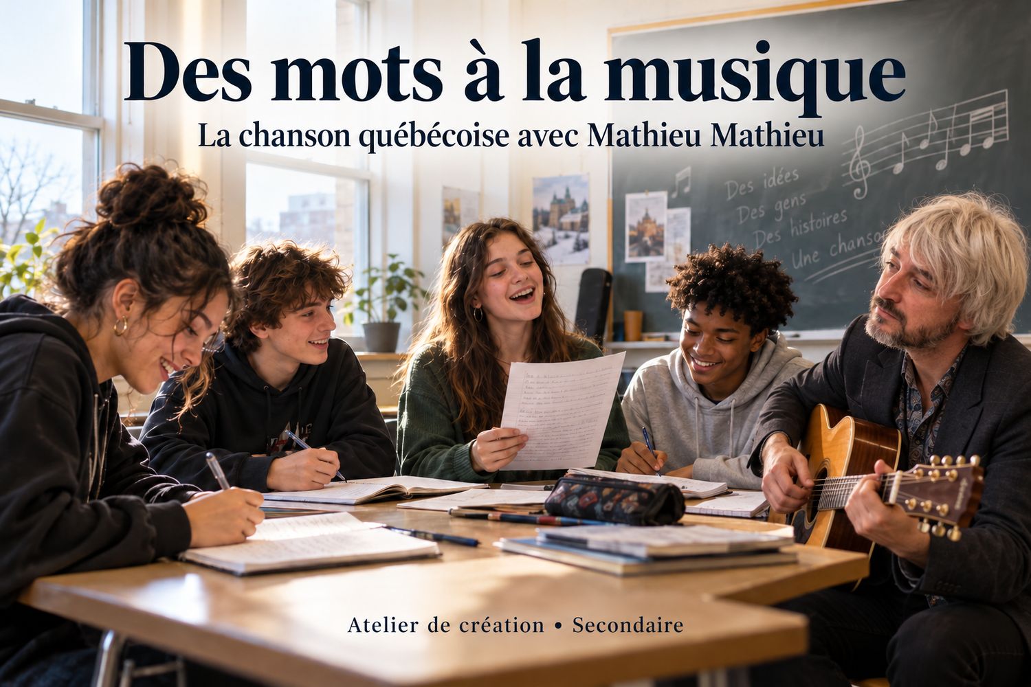 Des mots à la musique : la chanson québécoise avec Mathieu Mathieu