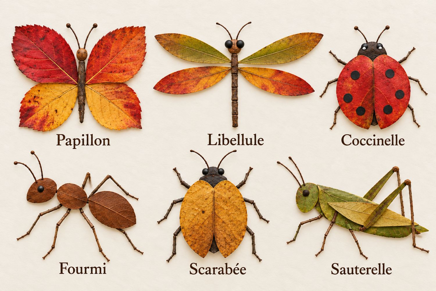 Petites bestioles en feuilles d’automne