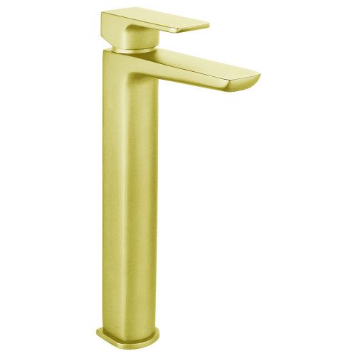 HYDRO BRUSHED BRASS HIGH RISE BASIN MIXER
