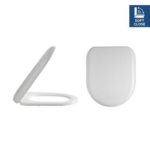 NUIE Luxury D Shaped Soft Close Toilet Seat, NTS004