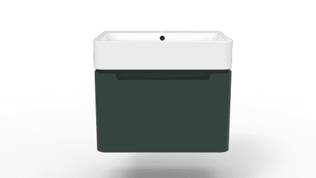 Senso 1 Drawer Wall Hung Vanity – Highland Green F10625
