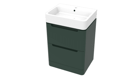 Senso 2 Drawer Floorstanding Vanity – Highland Green F10630