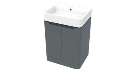 Senso 2 Door Floorstanding Vanity – Matt Cement F10633