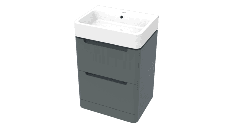 Senso 2 Drawer Floorstanding Vanity – Matt Cement F10628