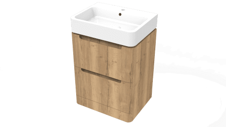Senso 2 Drawer Floorstanding Vanity – Oak F10631