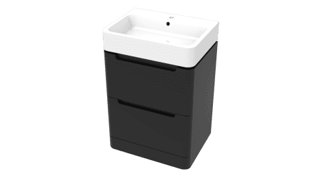 Senso 2 Drawer Floorstanding Vanity – Matt Black F10628