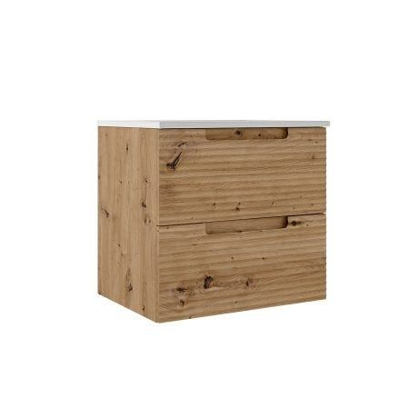 Kyoto Wall Hung Unit – Light Oak 600mm F09821,F09592