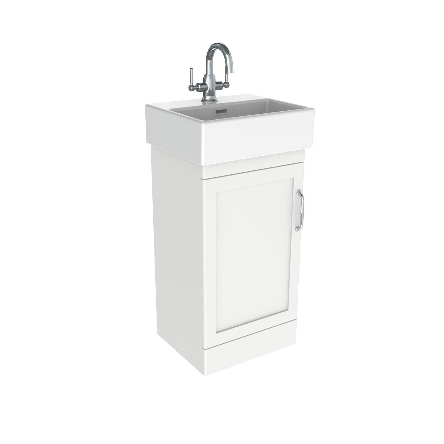 Holborn Isobel 450mm Cloakroom Vanity Unit – Antique White F09830,F10079