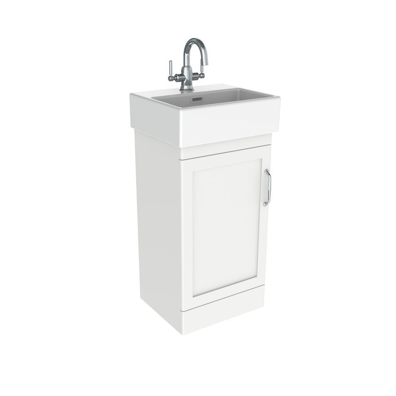 Holborn Isobel 450mm Cloakroom Vanity Unit – Antique White F09830,F10079