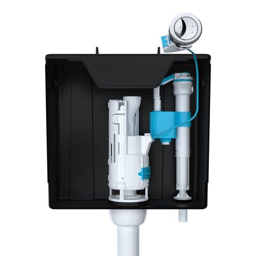 Viva Sanitary Skylo (Bottom & Side Entry) Black Concealed Cistern SKYCC01