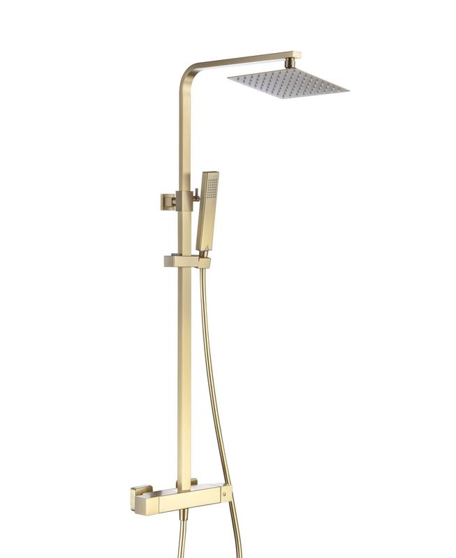 Plaza Shower Column – Brushed Brass P01502