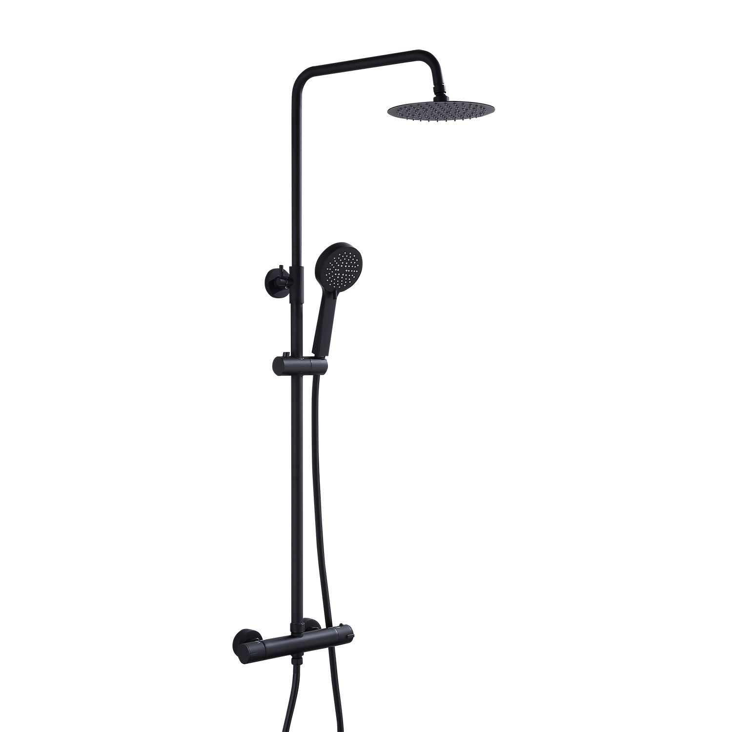 Sphere Thermostatic Shower Column – Matt Black P00958