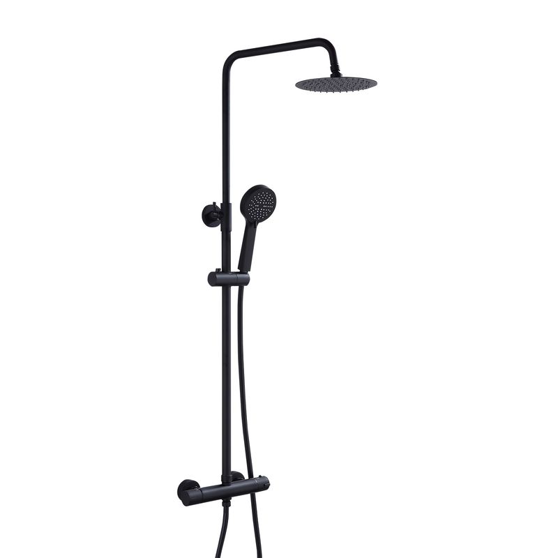 Sphere Thermostatic Shower Column – Matt Black P00958