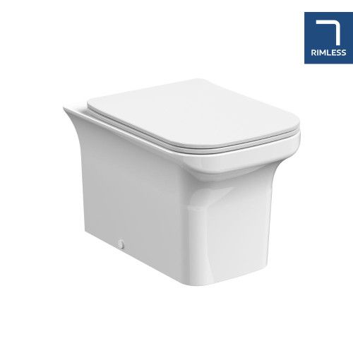Nuie Ava Square Back To Wall Toilet &amp; Soft Close Seat NCG506