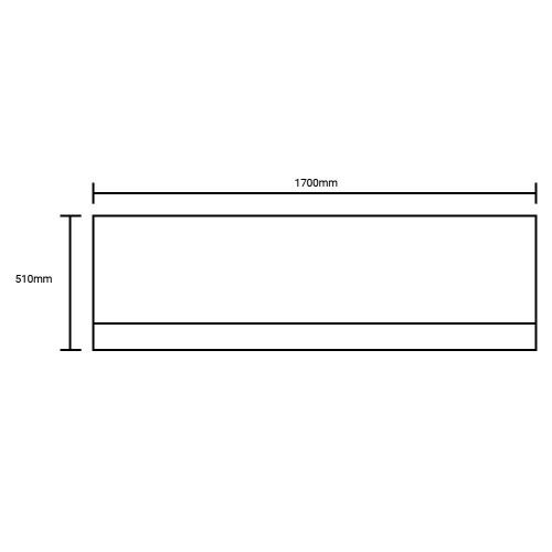 Acrylic 1700mm Bath Front Panel P00588-PF