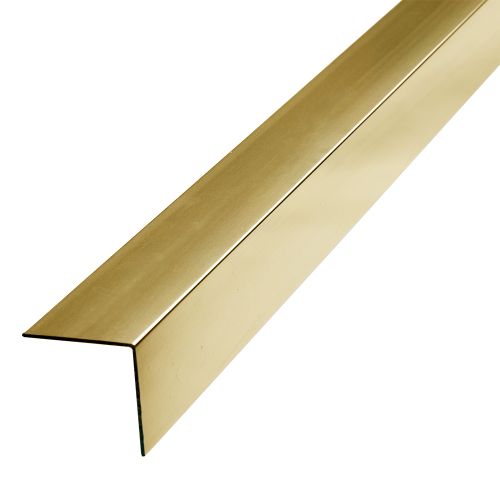 25 X 25 BRUSHED BRASS PVC ANGLE