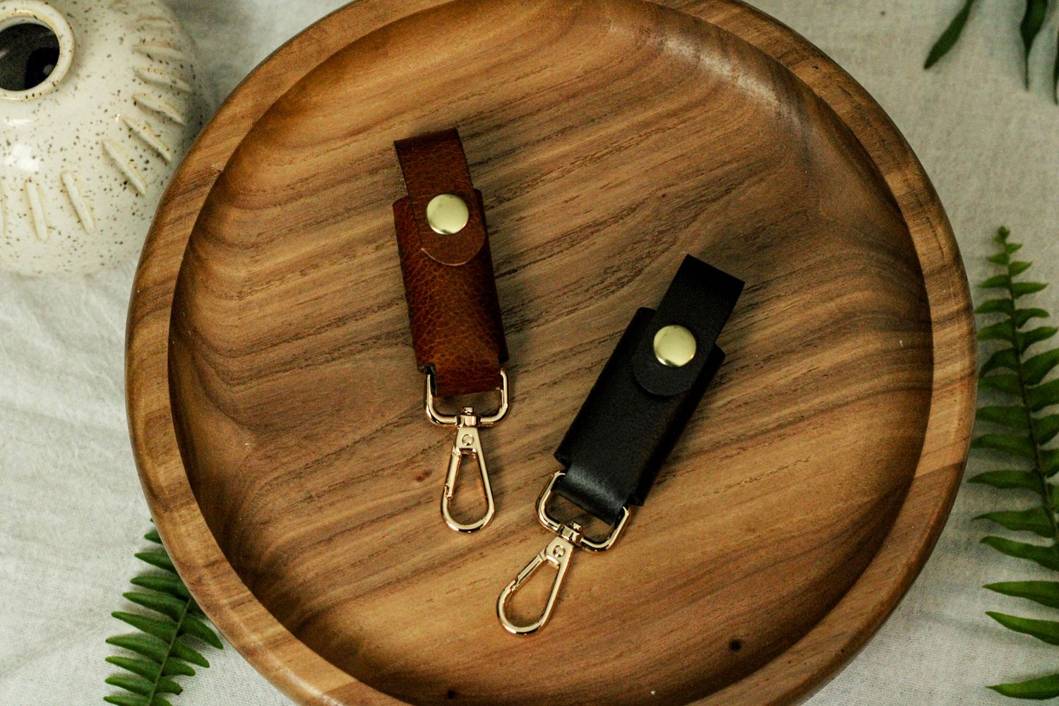 Leather Lip Balm Holder