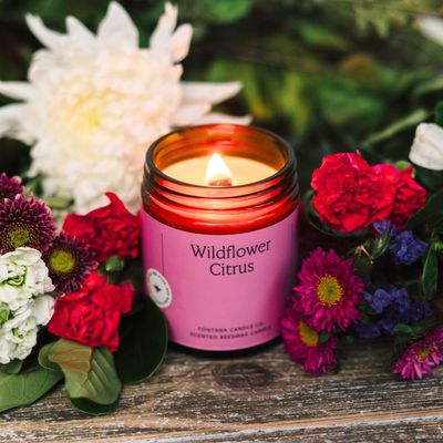 Wildflower Citrus Beeswax &amp;Essential Oil Jar Candle