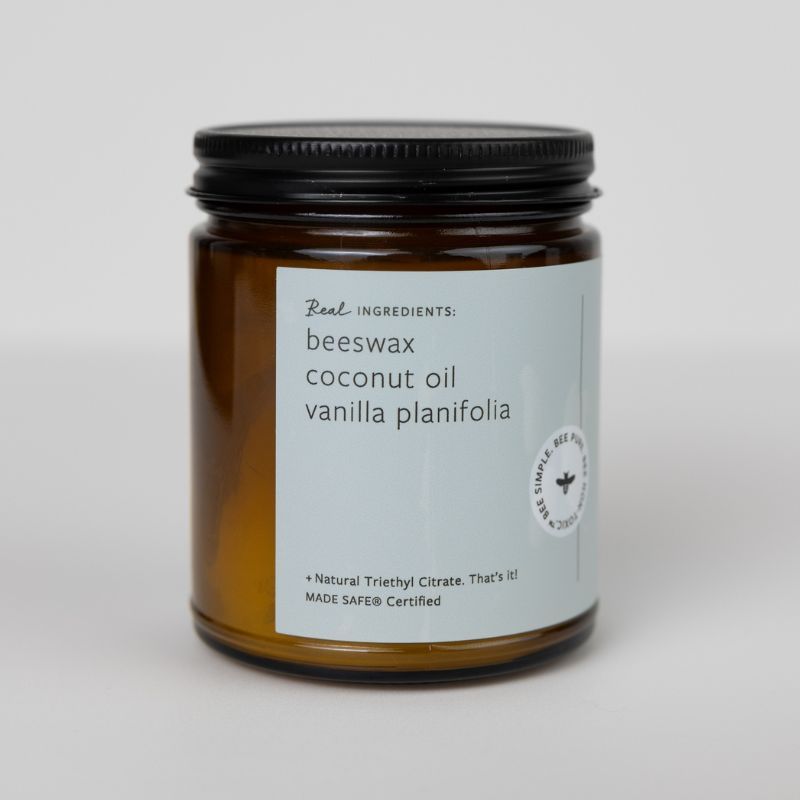 Sea Salt Essential Oil Beeswax Jar Candle: Non-Toxic
