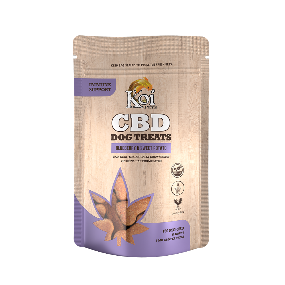 Koi CBD Dog Treats - Immune Support - Blueberry &amp; Sweet Potato