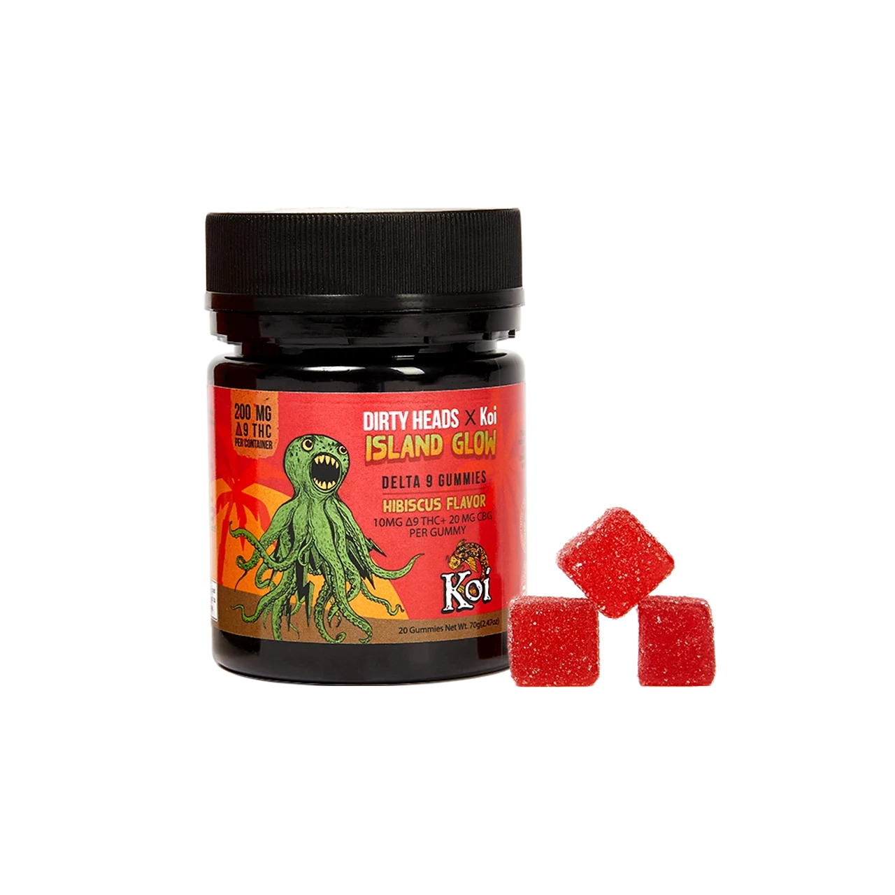 Dirty Heads X Koi Island Glow Gummies - Hibiscus