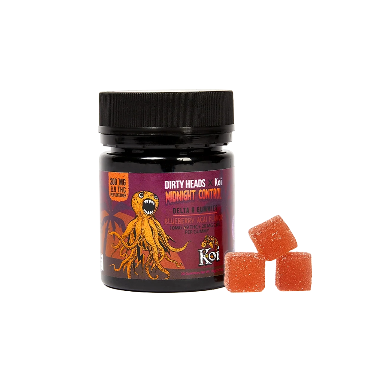 Dirty Heads X Koi Midnight Control Gummies - Blueberry Acai