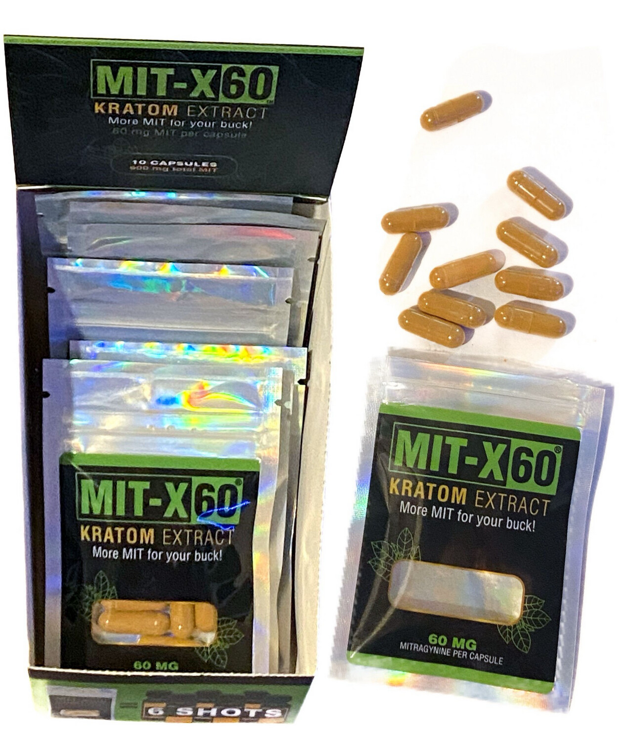 MIT-X 60 KRATOM EXTRACT CAPSULES

(Bulk)