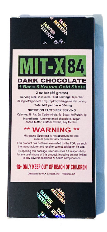 MIT-X 84 KRATOM EXTRACT INFUSED DARK CHOCOLATE