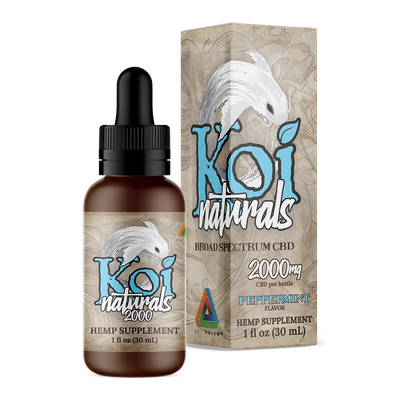 Koi Naturals Broad Spectrum CBD Tincture - Peppermint Flavor 2000mg