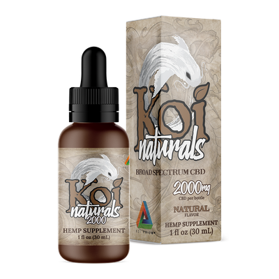 Koi Naturals Broad Spectrum CBD Tincture - Natural Flavor 2000mg