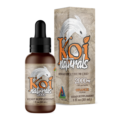 Koi Naturals Broad Spectrum CBD Tincture - Orange Flavor 2000mg