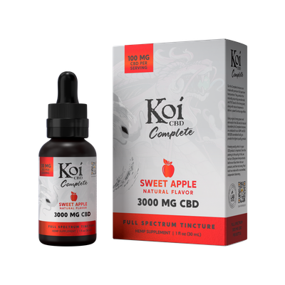 Koi Complete Full Spectrum CBD Tincture - Sweet Apple Flavor 3000mg Koi Complete Full Spectrum CBD Tincture - Sweet Apple Flavor 3000mg