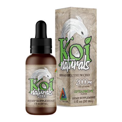 Koi Naturals Broad Spectrum CBD Tincture - Spearmint Flavor 2000mg