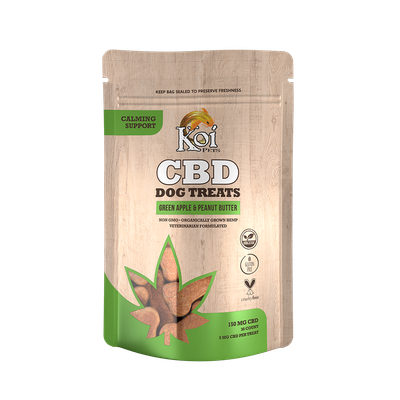Koi CBD Dog Treats - Calming Support - Green Apple & Peanut Butter Koi CBD Dog Treats - Calming Support - Green Apple & Peanut Butter